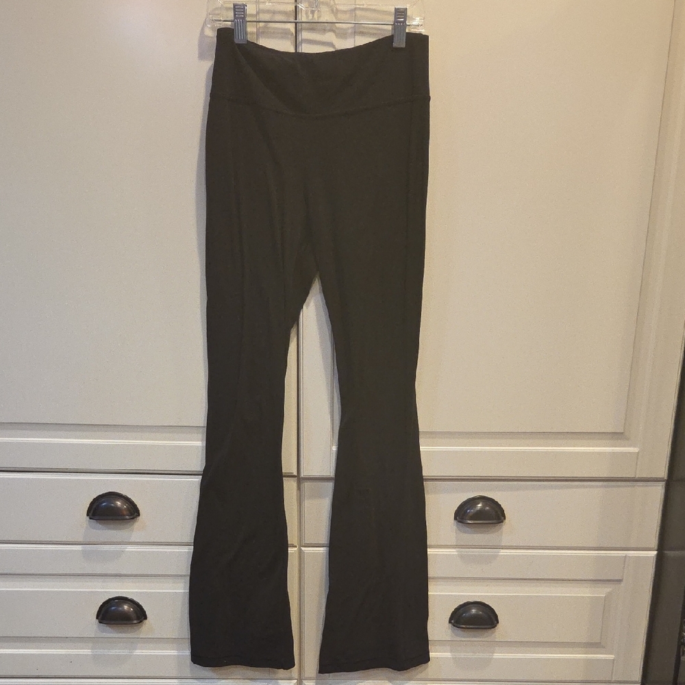 Athleta Girls Black Flared Chit Chat High Rised Leggings